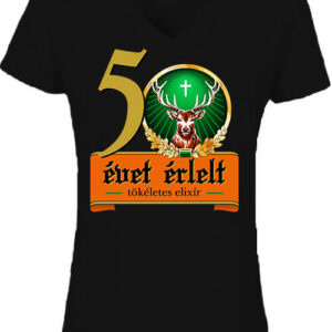 Jager 50 évet érlelt elixír – Női V nyakú póló