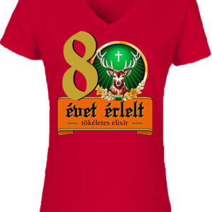 Jager 80 évet érlelt elixír – Női V nyakú póló