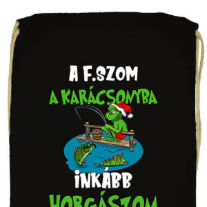Grincs Inkább horgászom- Basic tornazsák