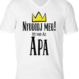 Nyugodj meg itt van az apa – Férfi V nyakú póló