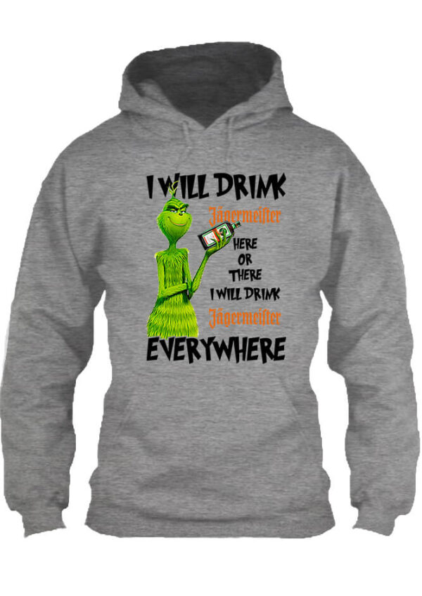 Grincs Jagermeistert iszik - Unisex kapucnis pulóver