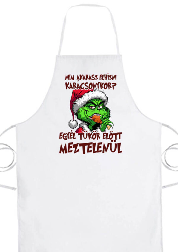 Karácsonyi fogyókúra Grincs módra- Prémium kötény