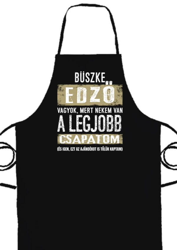 Büszke edző- Prémium kötény