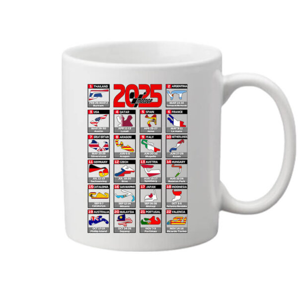 MotoGP 2025 Versenynaptár - Bögre