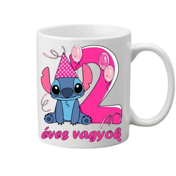Stitch 2 éves születésnap  - Bögre