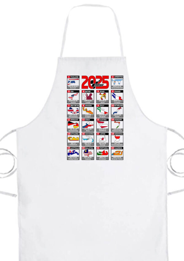 MotoGP 2025 Versenynaptár- Prémium kötény