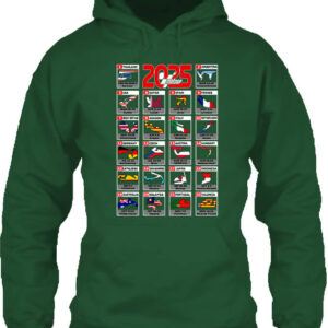 MotoGP 2025 Versenynaptár – Unisex kapucnis pulóver