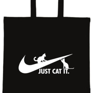Just cat it Nike cica – hosszú vagy rövid fülű vászontáska