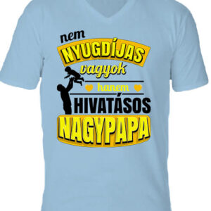 Főállású nyugdíjas nagypapa – Férfi V nyakú póló