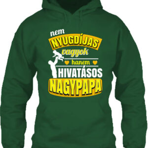Főállású nyugdíjas nagypapa – Unisex kapucnis pulóver