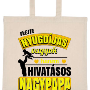 Főállású nyugdíjas nagypapa- Basic rövid fülű táska