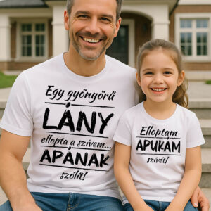 Elloptam apukám szívét  – Apa lánya páros póló