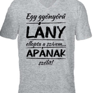 Egy gyönyörű lány ellopta a szívem – Férfi V nyakú póló