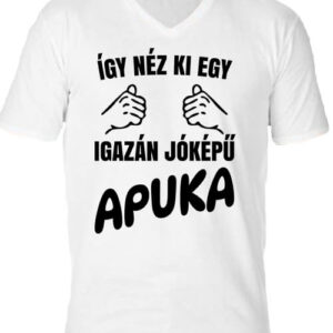 Így néz ki egy jóképű apuka – Férfi V nyakú póló