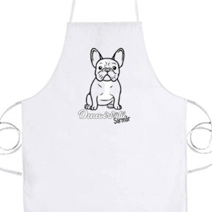 Denevérfülű sármőr francia bulldog – Kötény