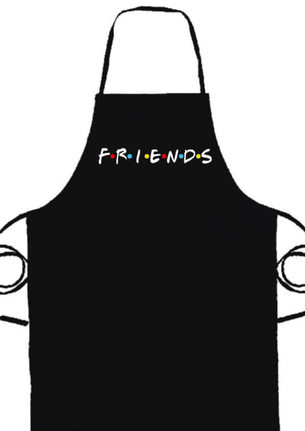 Kötény Friends fekete