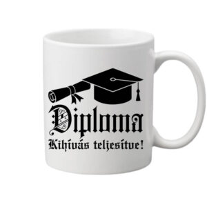 Diploma kihívás teljesítve – Bögre
