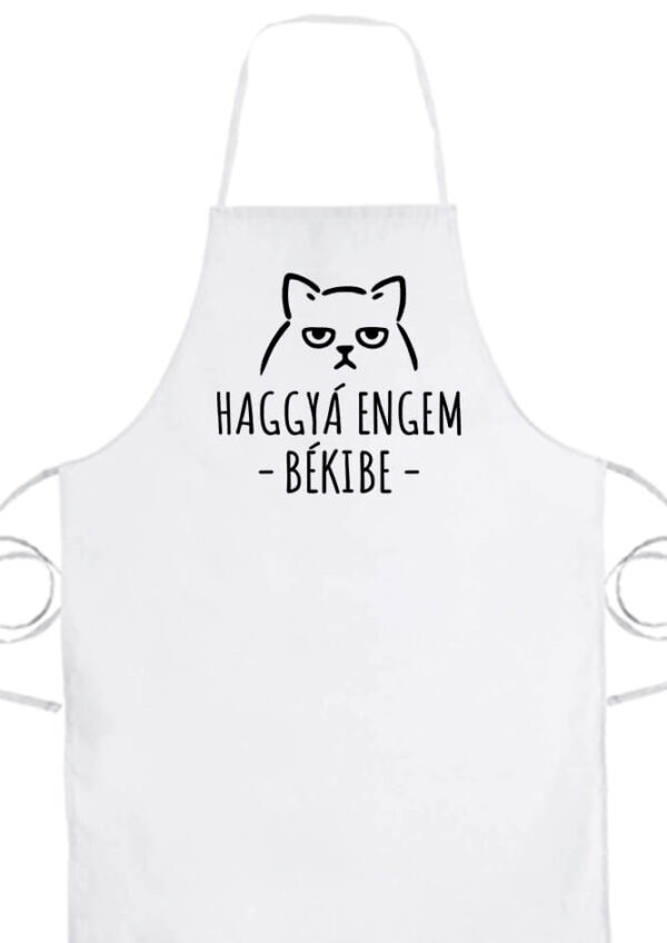 Kötény Haggyá engem békibe fehér