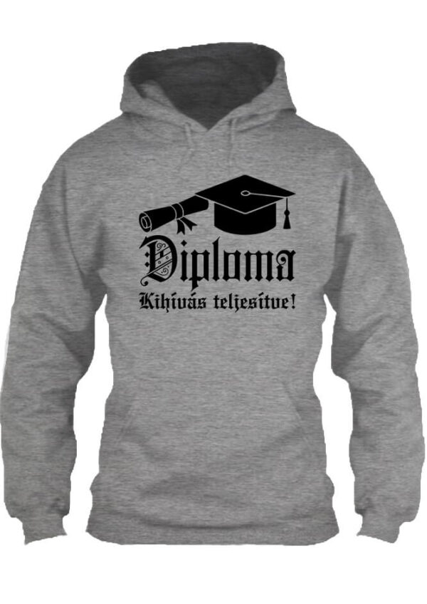Pulóver Diploma kihívás teljesítve szürke