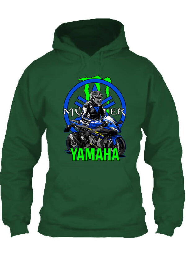 Pulóver Motoros ajándék Yamaha sötétzöld