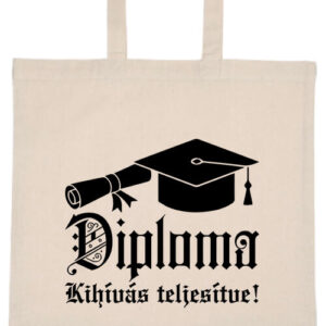 Diploma kihívás teljesítve- Basic rövid fülű táska
