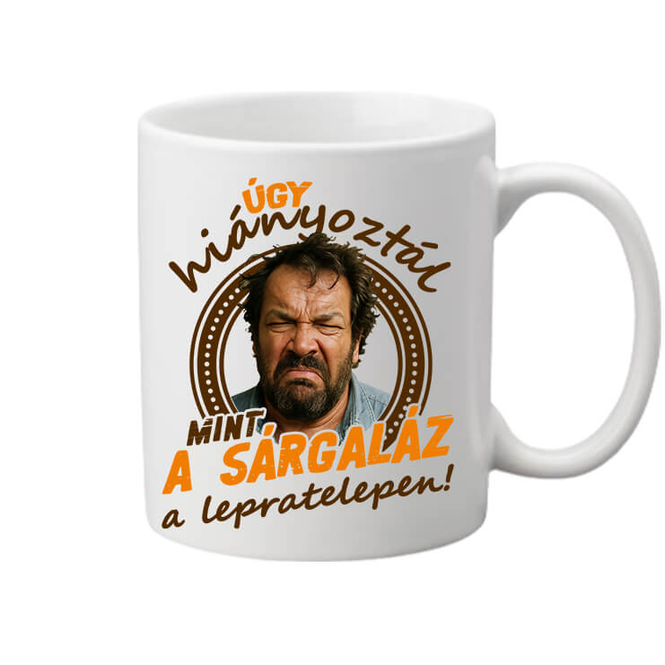 Bögre Úgy hiányoztál Bud Spencer fehér