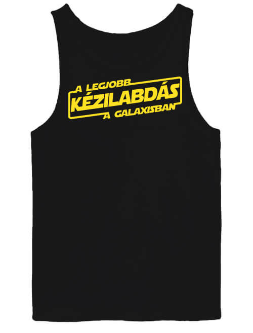 Férfi ujjatlan póló A legjobb kézilabdás a galaxisban fekete