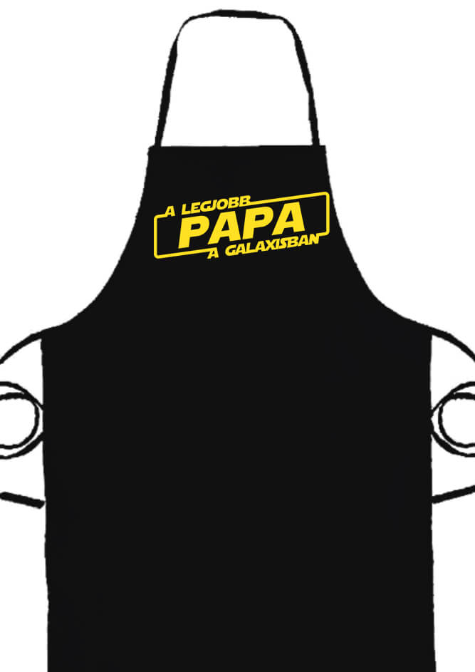 Kötény A legjobb papa a galaxisban fekete