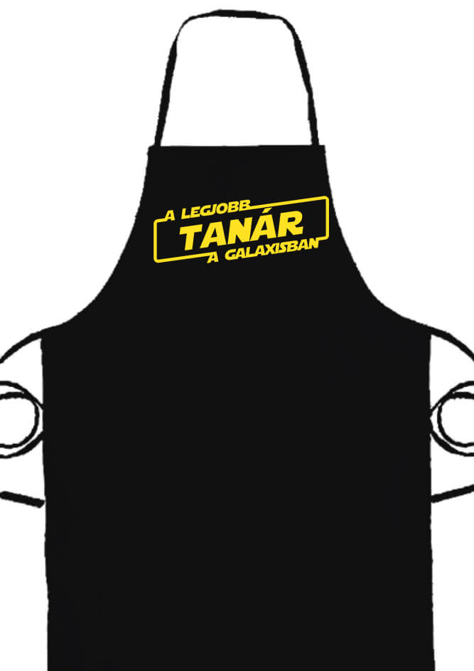 Kötény A legjobb tanár a galaxisban fekete