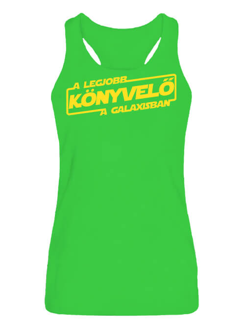 Női ujjatlan póló A legjobb könyvelő a galaxisban lime