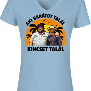 Jó barát kincs Bud Spencer – Női V nyakú póló