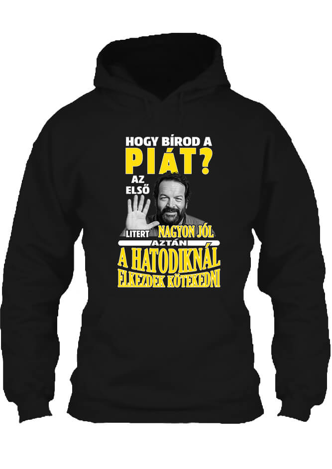 Pulóver Hogy bírod a piát Bud Spencer fekete