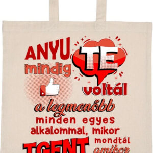 Anyu a legmenőbb – hosszú vagy rövid fülű vászontáska