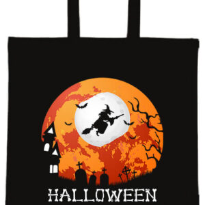 Halloween boszorkány – hosszú vagy rövid fülű vászontáska