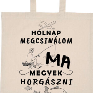 Holnap megcsinálom ma horgászat – hosszú vagy rövid fülű vászontáska