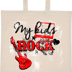 My kids rock – hosszú vagy rövid fülű vászontáska