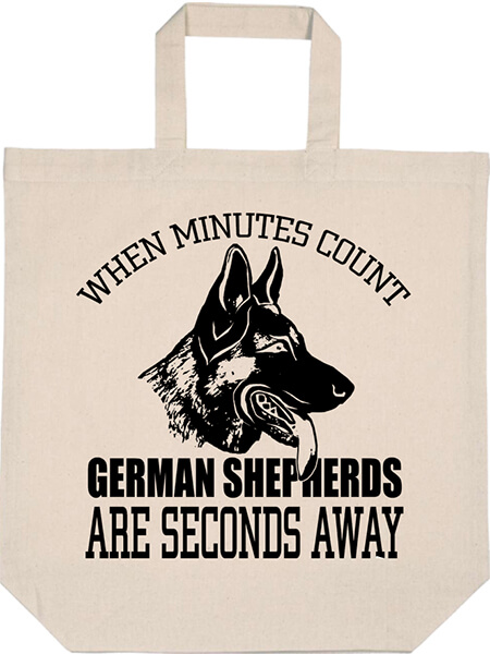 Rövid fülű táska Németjuhász natúr