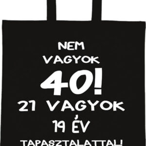Születésnap 40 – hosszú vagy rövid fülű vászontáska