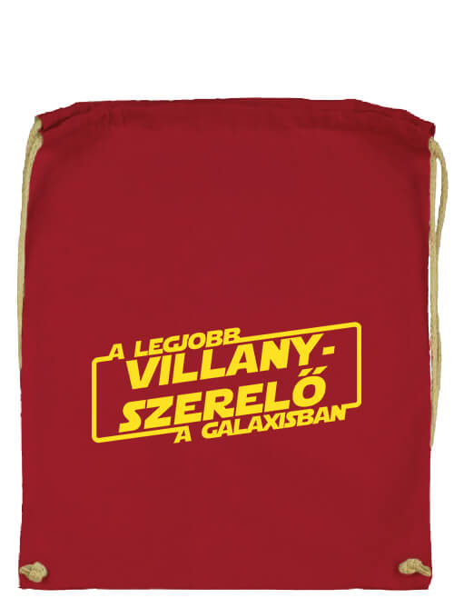 Tornazsák A legjobb villanyszerelő a galaxisban piros