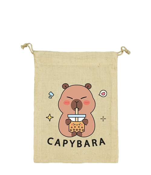 Vászonzacskó Capybara kávé natúr