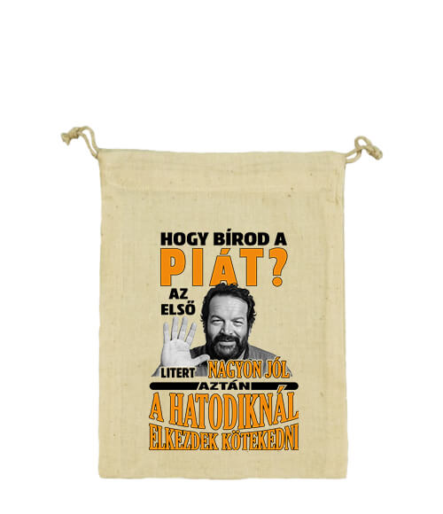 Vászonzacskó Hogy bírod a piát Bud Spencer natúr