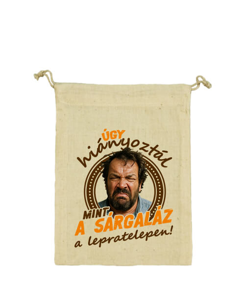 Vászonzacskó Úgy hiányoztál Bud Spencer natúr