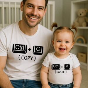 Ctrl + C (Copy) Ctrl + V (Paste)  – Apa gyermek páros póló, baby body