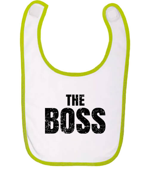 Baba előke The boss főnök fehér