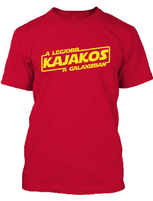 Férfi póló  A legjobb kajakos a galaxisban piros