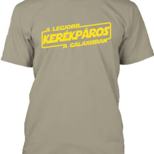 A legjobb kerékpáros a galaxisban – Férfi póló – 2XL, Khaki