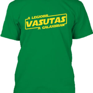 A legjobb vasutas a galaxisban – Férfi póló – 2XL, Élénkzöld