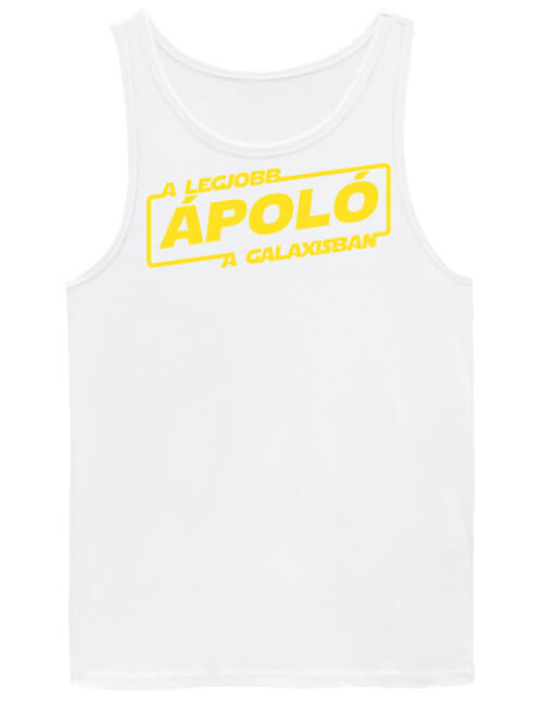 Férfi ujjatlan póló A legjobb ápoló a galaxisban fehér
