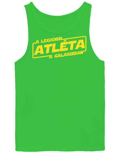 Férfi ujjatlan póló A legjobb atléta a galaxisban lime