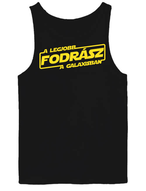 Férfi ujjatlan póló A legjobb fodrász a galaxisban fekete